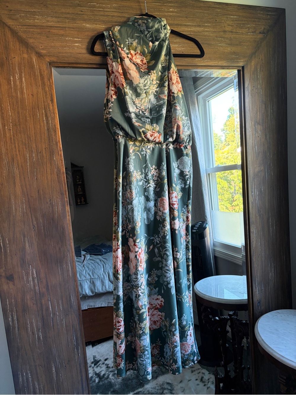 Hello Molly Faking It Floral Satin Midi Dress - Picture 4 of 9